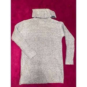 Grey Open Back Wool Sweater